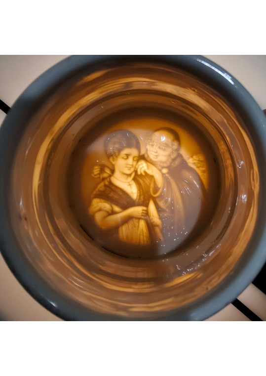 Halbă din ceramică pictată